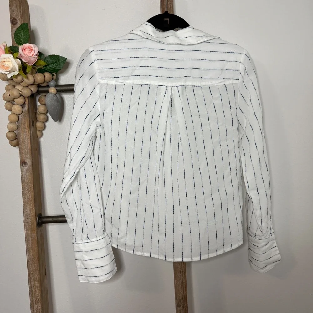 Cloth and Stone Long Sleeve Button Down Casual Sheer Shirt Size XXS - Picture 4 of 9